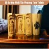 Bộ Tượng Tam Thánh Gỗ Hoàng Dương Mini, Du Lịch, Đi Làm, Trang Nghiêm, Giá 200k