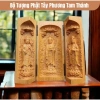 Bộ Tượng Tam Thánh Gỗ Hoàng Dương Mini, Du Lịch, Đi Làm, Trang Nghiêm, Giá 200k 2
