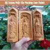 Bộ Tượng Tam Thánh Gỗ Hoàng Dương Mini, Du Lịch, Đi Làm, Trang Nghiêm, Giá 200k 3