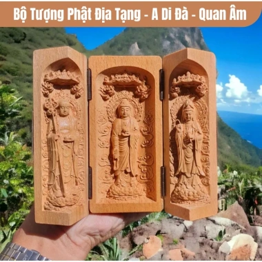 Bộ Tượng Tam Thánh Gỗ Hoàng Dương Mini, Du Lịch, Đi Làm, Trang Nghiêm, Giá 200k 5 Bộ Tượng Tam Thánh Gỗ Hoàng Dương Mini, Du Lịch, Đi Làm, Trang Nghiêm, Giá 200k 5