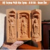 Bộ Tượng Tam Thánh Gỗ Hoàng Dương Mini, Du Lịch, Đi Làm, Trang Nghiêm, Giá 200k 6