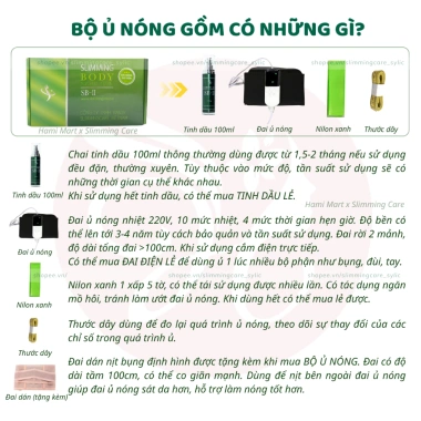 Bộ ủ nóng Thải Mỡ SB2 Cải Tiến - Giảm Vòng Eo, Đùi, Bắp Tay, Giá chỉ 450.000đ