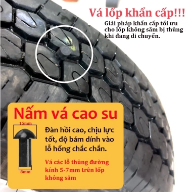 Bộ Vá Nấm Xe Không Ruột - Vá Lốp Ô Tô, Xe Máy Không Cần Tháo, Giá chỉ 465.000₫