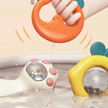 Bộ Vali Gặm Nướu 10 Món Xúc Xắc Lục Lạc Nhựa ABS Cao Cấp An Toàn Tặng Hộp Đựng Bé 8