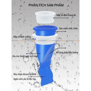 Bộ Van Ngăn Mùi Hôi Cống và Nắp Silicon Lắp Thoát Sàn, Chống Côn Trùng, Giá 14.500