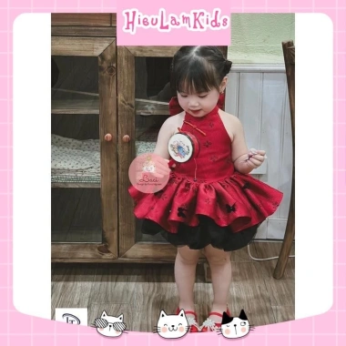 Bộ váy bé gái CS413 Set lễ hội Noel, Giáng sinh, Tết, giá ưu đãi 158.999 VND