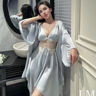 Bộ Váy Choàng Ngủ Pijama Lụa Hàng Châu Loại 1 Siêu Mềm Giá Ưu Đãi 427.500₫