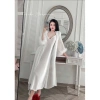 Bộ Váy Ngủ Hai Dây và Áo Choàng Lụa Tay Lông Xẻ Ngực Dài Chảnh QC Xíu Sleepwear 9