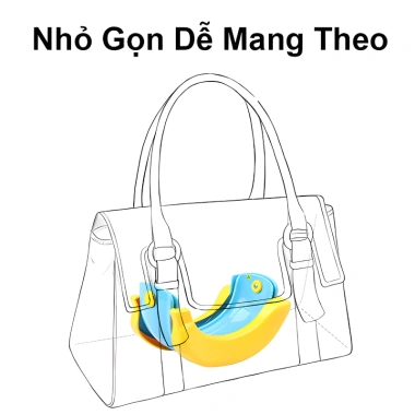 Bô Vệ Sinh Du Lịch Gấp Gọn Hình Chuối cho Bé 1 tuổi-Nhựa ABS chịu 50kg - 129.000₫