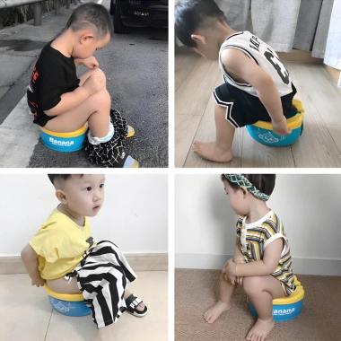 Bô Vệ Sinh Du Lịch Gấp Gọn Hình Chuối cho Bé 1 tuổi-Nhựa ABS chịu 50kg - 129.000₫
