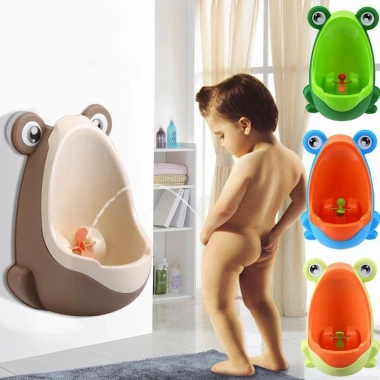 Bô vệ sinh hình con ếch gắn tường cho bé trai - Tiện lợi, tặng miếng dán - Giá 89.000đ