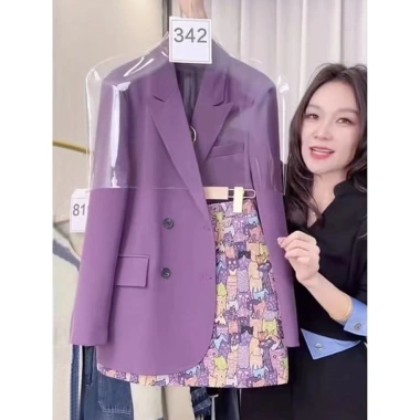 Bộ vest 2 món thời trang Tây nữ áo khoác in họtiết + váy hot YT9U - phong cách khí chất, giảm giá 336.960₫