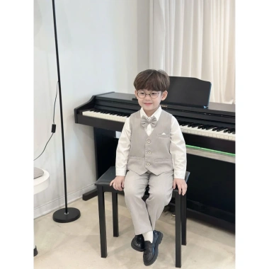 Bộ vest bé trai 4 chi tiết Gile công tử size 8-25kg, tết sinh nhật, giá 255k 7