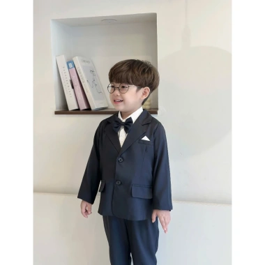 Bộ vest bé trai 4 chi tiết Gile công tử size 8-25kg, tết sinh nhật, giá 255k 9