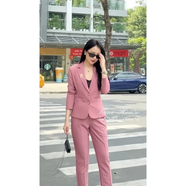 Bộ Vest Công Sở Vani House TJ50 - Áo Vest Ốn Đứng + Quần Dài Giá Ưu Đãi 615k 5