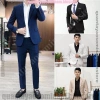 Bộ vest Hàn Quốc 1 áo + 1 quần, chất vải tuyết mưa tây, sang trọng, trẻ trung, tặng bong lúa, cavat, 2 quần sịp - Giá chỉ 721.270₫ 3