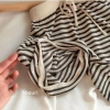 Bộ vest lụa mỏng cho bé trai, bé gái, áo + quần short sọc 5 điểm, sành điệu mùa hè 6
