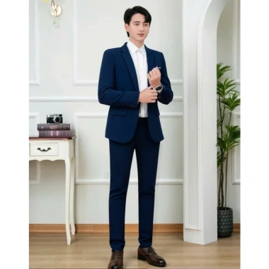 Bộ vest nam cao cấp không nhăn không xù – Tặng cavat, vest chú rể, 696.000₫