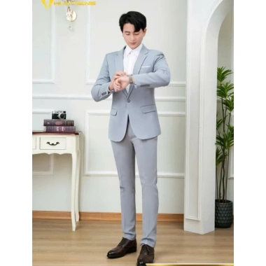 Bộ vest nam cao cấp không nhăn không xù – Tặng cavat, vest chú rể, 696.000₫