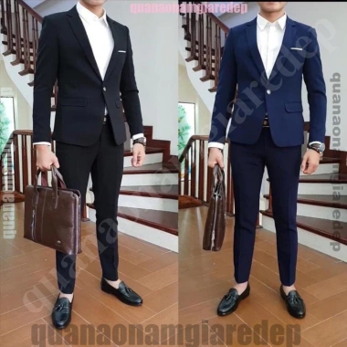Bộ vest nam Hàn Quốc trắng kem, be sữa, vải tuyết mưa tây co giãn - Sang trọng, giảm 20% 7