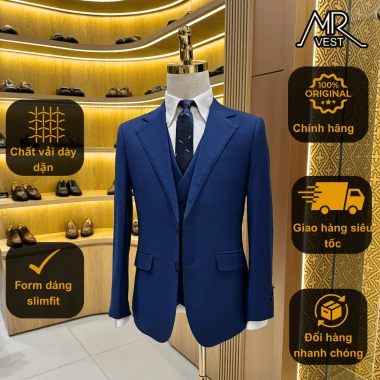 Bộ Vest nam thiết kế xanh navy MRV414 - Sang trọng, giảm giá 23%, chỉ 431.750₫