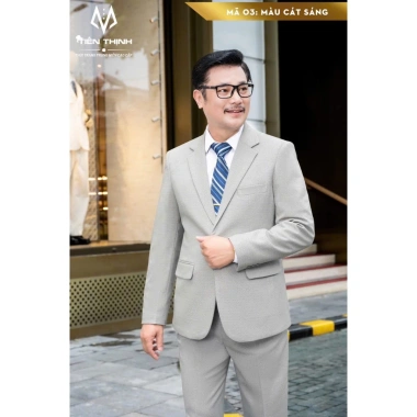 Bộ Vest Nam Trung Niên Đứng Đàng Đẹp, Phom Xẻ Sườn 2 Bên - Giảm Giá 675k 6