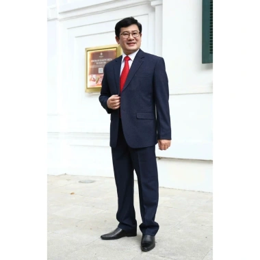 Bộ vest nam trung niên và cà vạt, vải tuyết pha len, giảm 21% chỉ 1.250.000đ