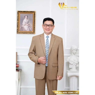 Bộ vest nam trung niên và cà vạt, vải tuyết pha len, giảm 21% chỉ 1.250.000đ