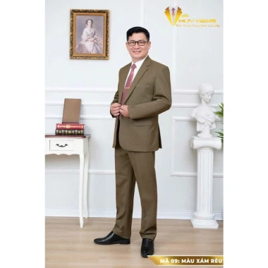 Bộ vest nam trung niên và cà vạt, vải tuyết pha len, giảm 21% chỉ 1.250.000đ