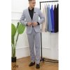 Bộ vest nam xanh than, bông lúa, cavat, 2 quần sịp - vest chú rể công sở, chất vải đẹp không nhăn không xù 6