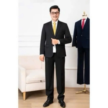 Bộ vest trung niên nam màu đen - Thiết kế sang trọng, giảm giá 20% chỉ 799k