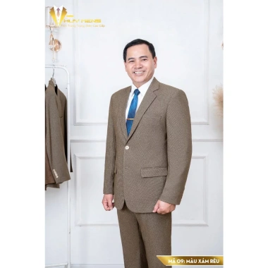 Bộ vestton nam trung tuổi cao cấp vải Tuysi - Tặng cà vạt, giảm giá 650k