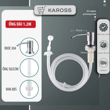 Bộ vòi bơm hút nước rửa chén gắn bồn rửa bát tự bơm hút dầu, ống silicon 1m, dễ lắp đặt – Giá chỉ 55.000₫, sạch bát không bám dầu 2