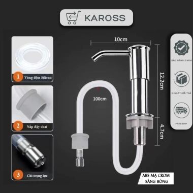 Bộ vòi bơm hút nước rửa chén gắn bồn rửa bát tự bơm hút dầu, ống silicon 1m, dễ lắp đặt – Giá chỉ 55.000₫, sạch bát không bám dầu 4