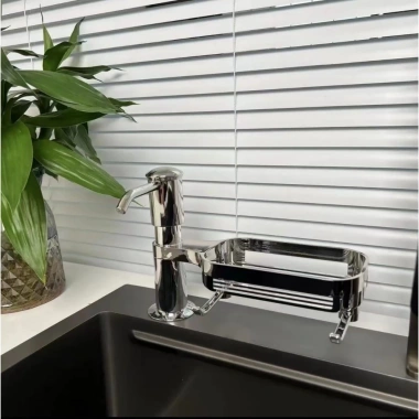Bộ Vòi Bơm Nước Rửa Chén Bát Tổ Ấm, Giá Để Đồ, Bồn Rửa ABS + Ống Silicon 120cm Giá chỉ 93.000₫ 9