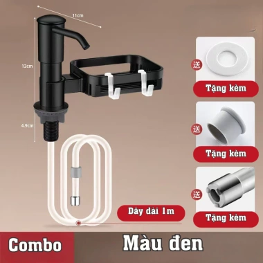 Bộ Vòi Bơm Nước Rửa Chén Bát Tổ Ấm, Giá Để Đồ, Bồn Rửa ABS + Ống Silicon 120cm Giá chỉ 93.000₫ 10