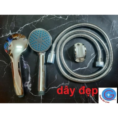 Bộ vòi hoa sen sen tắm bát nhựa mạ mặt nhỏ - Giá chỉ 28k, tặng cài sen