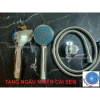 Bộ vòi hoa sen sen tắm bát nhựa mạ mặt nhỏ - Giá chỉ 28k, tặng cài sen 9