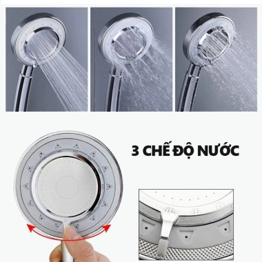 Bộ vòi hoa sen tăng áp 3 chế độ + dây sen, cài sen - Giá chỉ 30.000đ, tiết kiệm ngay