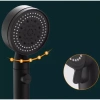 Bộ vòi hoa sen tay sen tăng áp PP đen 5 mặt xoay, 5 chế độ, nút bật tắt – 32.000₫ 3