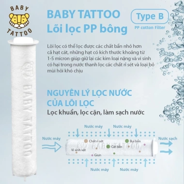 Bộ Vòi Sen Tắm Lọc Nước Tăng Áp Type B Baby Tattoo - Tiết Kiệm Nước, Giá Giảm 550.000 VND 4
