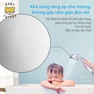 Bộ Vòi Sen Tắm Lọc Nước Tăng Áp Type B Baby Tattoo - Tiết Kiệm Nước, Giá Giảm 550.000 VND 8