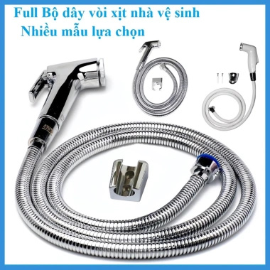 Bộ vòi xịt vệ sinh bồn cầu đầy đủ dây cài – Giá 28.900đ, chất lượng tốt, giá rẻ