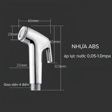 Bộ vòi xịt vệ sinh bồn cầu đầy đủ dây cài – Giá 28.900đ, chất lượng tốt, giá rẻ