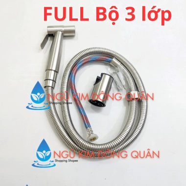 Bộ vòi xịt vệ sinh inox 304 cao cấp 3 lớp - Đầu xịt bền bỉ, sạch mạnh, giá ưu đãi 2 Bộ vòi xịt vệ sinh inox 304 cao cấp 3 lớp - Đầu xịt bền bỉ, sạch mạnh, giá ưu đãi 2
