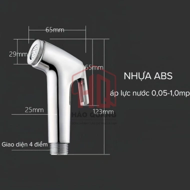 Bộ vòi xịt vệ sinh mạ crom cao cấp kèm dây dẫn & đế cài – Dùng cho bồn cầu toilet 3