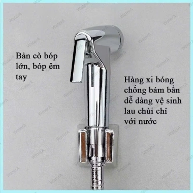 Bộ vòi xịt vệ sinh toilet giá rẻ, công suất mạnh, dễ lắp đặt, giảm còn 25.900₫