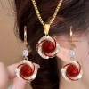 Bộ vòng cổ & bông tai ngọc trai hợp kim - Trang sức nữ hàng ngày, giá 42.900₫