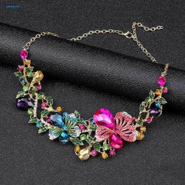 Bộ vòng cổ và bông tai đính đá nhiều màu hoa lá tinh xảo cho nữ - Giá ưu đãi 247k 9 Bộ vòng cổ và bông tai đính đá nhiều màu hoa lá tinh xảo cho nữ - Giá ưu đãi 247k 9