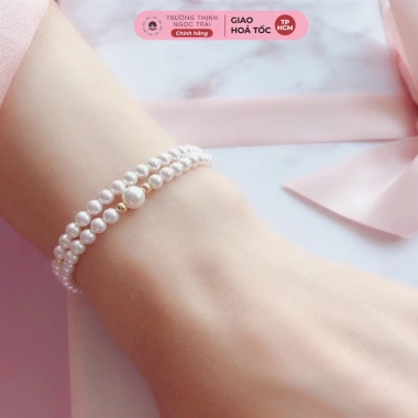 Bộ Vòng Tay Ngọc Trai Đôi 5ly NT44 - Ngọc Trai Trường Thịnh, Giá ưu đãi 784.909 VND
